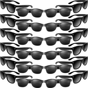 lot 12055 image: MIAHART 24 Pack Kids Sunglasses Party Glasses Bulk Goody Bag Fillers for Boys and Girls Birthday Party Summer Party Supplies, Black