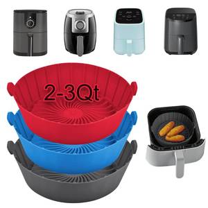 lot 12064 image: SIUDANGKA Silicone Air Fryer Liners for 2qt Air Fryer, 3 Pack Non-Stick Air Fryer Parchment Paper Air Fryer Liners Compatible with Ninja AF080 Mini, Instant Vortex 2-QT, CHEFMAN Small, COSORI Small