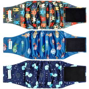 lot 12082 image: Paw Legend Washable Dog Belly Band Wrap Diapers for Male Dog  High Absorbing Puppy & Doggy Diapers Male (3 Pack, Small)