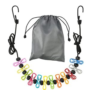 lot 12101 image: Retractable Portable Clothesline for TravelClothing line with 12 Clothes Clips, for Indoor Laundry Drying line,Outdoor Camping Accessories