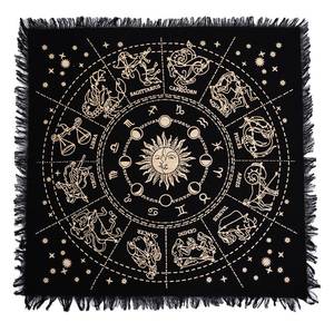 lot 12107 image: ASAV Altar Cloth 24 x 24 Inches Table Cloth Square Tarot Witchery Supplies (Golden Sun Moon Mandala, 24x24 Inches (60x60 Cm))