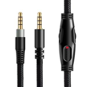 lot 12136 image: MJKOR Replacement Audio Aux Cable for HyperX Cloud Alpha and Cloud Mix Gaming headsets with Inline Mute & Volume Control (No Inline Mic)