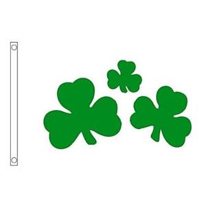 lot 12137 image: AZ FLAG - Irish Shamrock Flag - 3x5 Ft - 100D Polyester Ireland Banner with Two Metal Grommets - Fade Resistant - Vivid Colors - 3 x 5 Feet
