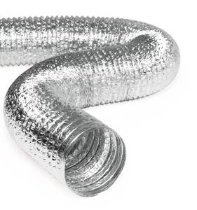 lot 12162 image: 6 Inch Aluminum Hose Flexible Air Duct Pipe for Rigid HVAC Flex Ductwork - 10 Feet