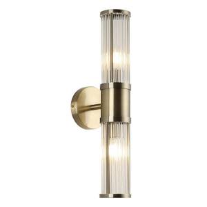 lot 12163 image: ECOBRT Glass Wall Light Fixture Indoor Antique Bronze Bathroom Vanity Lights Fixtures Beside Mirror Lighting Lamps Up and Down Wall Mounted Light E12 Socket - Retail $99.1