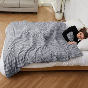 lot 12191 image: Heated Blanket Electric Throw Twin Size 62x84, Fast Heating Soft Fleece Blanket with 4 Heating Levels & 10H Auto Off, Double Sided Reversible, Overheating Protection & Machine Washable, Khaki
