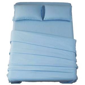 lot 12193 image: SONORO KATE Bed Sheet Set Super Soft Microfiber 1800 Thread Count Luxury Egyptian Sheets 18-Inch Deep PocketWrinkle and Hypoallergenic-6 Piece (Lake Blue, Full-6 Piece)