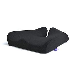 lot 12249 image: Cushion Lab Patented Pressure Relief Seat Cushion for Long Sitting Hours on Office & Home Chair - Extra-Dense Memory Foam for Soft Support. Car Pad for Hip, Tailbone, Coccyx, Sciatica - Black