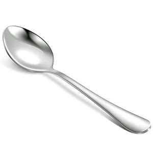lot 12267 image: Hiware Dinner Spoons Set, Food Grade Stainless Steel Spoons Silverware for Home, Kitchen or Restaurant - Mirror Polished, Dishwasher Safe, Set of 12, 7.3 Inch