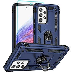 lot 12290 image: for Samsung A53 5G Case, Galaxy A53 5G Case with HD Screen Protector, Military Grade 16ft. Drop Tested Ring Shockproof Protective Phone Case for Samsung Galaxy A53 5G,Blue