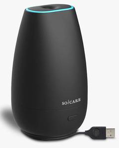 lot 12292 image: SOICARE Car Diffuser (2nd Generation), Small Portable Car Essential Oil Diffuser with Built-in USB Cable, Mini Aromatherapy Air Scent Humidifier Diffuser for TravelOfficeHome (Elegant Black)