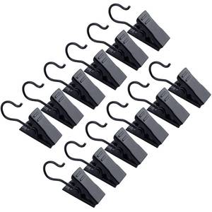 lot 12300 image: JANYUN 30 Pack Small Heavy-Duty Hook Clip Set Metal Curtain Hangers Clips for Clip Photo Home Decoration Art Craft Display - Black