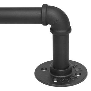 lot 12301 image: Refrze Blackout Curtain Rods for Windows 48 to 84 Inch, Industrial Curtain Rods, Wrap Around Curtain Rods for Bedroom,1 Inch Heavy Duty Outdoor Curtain Rods for Patio, 48-84, Black