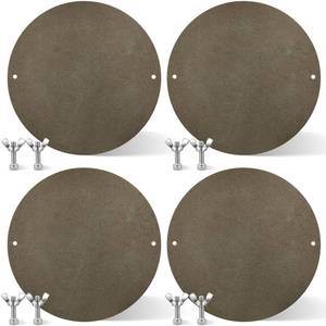 lot 12307 image: Funtery 4 Pcs 12 Diameter Round Pottery Wheel Bat Pottery Bats Pre Drilled Bats for Pottery Wheel 14 Thick Clay Throwing Bats with 8 Pcs Replacement Bat Pins for Ceramic Clay Art(Black, 12)
