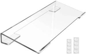 lot 12309 image: MaxGear Computer Keyboard Stand Keyboard Riser Acrylic Keyboard Stand for Desk Clear Keyboard Holder for Desk with Adjustable Height for Easy Ergonomic Typing at Office, Home, School