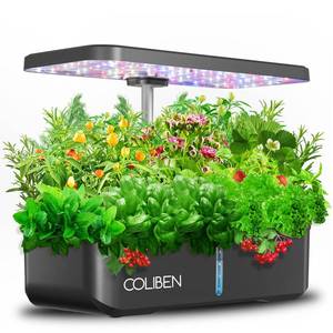 lot 12311 image: COLIBEN 12 Pods Hydroponics Growing System,Indoor Garden with 36W Full Spectrum LED Grow Light, Timer,18.5 Adjustable Height, Silent Pump,4.5L Water Tank,Herb Garden Germination Kit (2nd Generation)