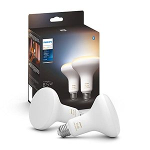 lot 12313 image: Philips Hue White Ambiance BR30 LED Smart Bulbs (Bluetooth Compatible), Compatible with Alexa, Google Assistant, and Apple HomeKit, 2-count (Pack of 1)
