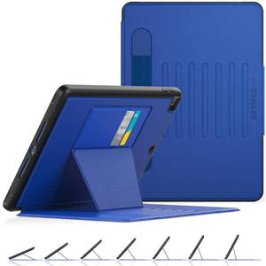 lot 12342 image: SEYMAC stock iPad 9th8th7th Generation Case 10.2, Strong Magnetic Auto Sleep Shockproof Case with Absorbing Multi-Angles Stand, Pen Holder, Card Slot for iPad 10.2 Inch 202120202019 (Blue)