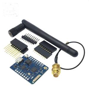 lot 12348 image: D1 Mini Pro NodeMCU-Based WiFi-SoC ESP8266 ESP-12 IoT Microcontroller w 16MB Flash, Micro-USB Connection & External Antenna