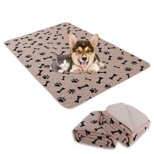 lot 12461 image: Dog Crate Pee Pads - Wahable Dog Rugs Non-Slip Puppy Pads for Small Dogs, Water Absorb Training Pads (2745 Beige)