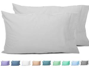 lot 12467 image: Sunflower Queen Pillowcases Set of 2, 100% Cotton Queen Pillow Cases 2, 2030 inches Ash, Soft and Breathable