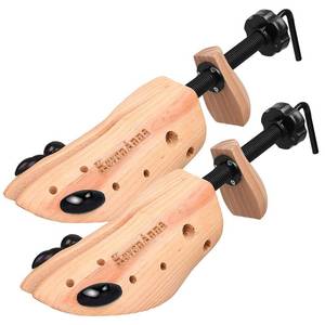 lot 12475 image: KevenAnna Pair of Premium Professional 4-way Wooden Shoe Trees, Wooden Shoe Stretcher for Men or Women (Large)
