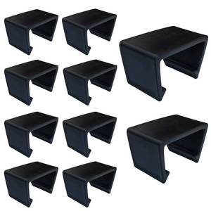 lot 12477 image: 10 Pieces Outdoor Patio Furniture Clips Sectional Couch Sofa Funiture Clips Wicker Rattan Furniture Alignment Connector Wicker Chair Fastener Clips Connect The Sectional or Module Outdoor Couch Black