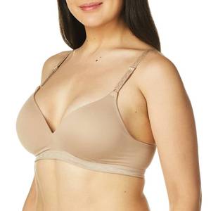 lot 12492 image: Warners Womens Plus Size Simply Perfect Super Soft Wireless Lightly Lined Comfort Bra RM1691T, Toasted Almond, 34C