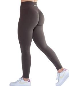 lot 12519 image: Seamless Scrunch Legging Women Yoga Pants 78 Tummy Control Workout Running for Fitness Sport Active Legging-25S,Chestnut Brown