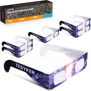 lot 12540 image: Tesyker Solar Eclipse Glasses, 6 Pack Paper Solar Eclipse Glasses for Safety Solar Eclipse Viewing, ISO 12312-2 Certified For Direct Sun Observation, AAS-Approved