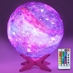 lot 12550 image: HYODREAM 5.9 Moon Lamp Kids Night Light Galaxy Lamp Rechargeable Battery Touch & Remote Control 16 Colors LED Moon Light as Birthday Gifts for BoysGirlsKids