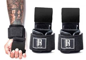 lot 12562 image: Weight Lifting Hooks Heavy Duty Lifting Wrist Straps for Pull ups Deadlift Straps for Power Lifting Lifting Grips with Padded Workout Straps for Weightlifting Ideal Gym Gloves for men and women