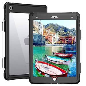 lot 12593 image: Waterproof iPad 10.2 Case, Waterproof iPad 9th 8th7th Generation Case Built-in Screen Protector, Full Body Shockproof Protection Case with Strap for iPad 10.2 inches 202120202019 (Full Black)
