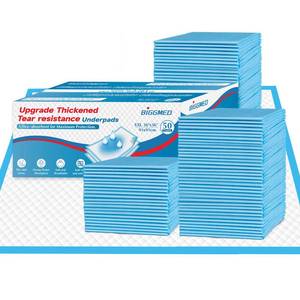 lot 12604 image: BIGGMED 50 Count Tear-Resistant Disposable Bed Pads 36 x 36 Super Absorbent Underpads, Chux Thicker Extra Large Incontinence Bed Pads for Adults, Kids, Elderly  Puppy Pads Large for Training XXL