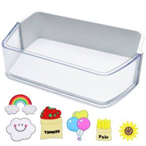 lot 12607 image: Upgraded DA97-12650A, DA63-06963A, DA63-07104A Door Shelf Basket Bin (Right Side) Compatible with Samsung RF260RF261RF263beaesr Refrigerators, Part number AP5620330, 2692337 with 6 Fridge Magnets