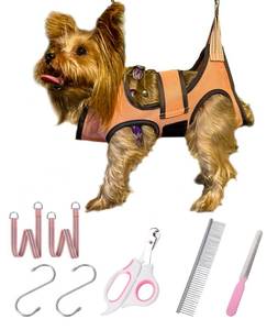 lot 12629 image: Kkiimatt Dog Grooming Hammock,XXS Pet Grooming Harness for Extra Small Dogs,Dog Hanging Harness for Nail Trimming,Dog Nail Hammock,Dog Grooming Sling Holder with Wide Strap on Pet Restraint Bag