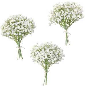 lot 12652 image: Floroom 18pcs Artificial Babys Breath Gypsophila Greenery Sprays, Real Touch White Fake Flowers for Wedding Bouquets Centerpieces Floral Arrangements and Decorations