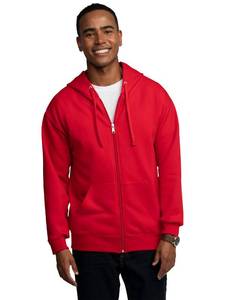 lot 12660 image: Fruit of the Loom Mens Eversoft Fleece Sweatshirts & Hoodies, Full Zip-Red, Large
