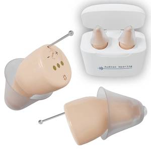 lot 12711 image: Audien ATOM PRO Wireless Rechargeable Hearing Amplifier to Aid and Assist Hearing, Premium Comfort Design and Nearly Invisible - Retail $248.93