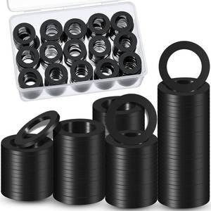 lot 12713 image: Pangda 200 Pack Thick Rubber Washers 1 14 OD x 34 ID x 18 Thickness Rubber Bushing Black Flat EPDM Rubber Spacer for Metal Water Hose Bolts Gaskets Mounting Machinery Industry Robotics Drones