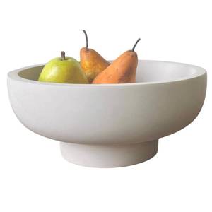 lot 12721 image: OAKOA Concrete Fruit Bowl for Kitchen Counter - Large Decorative Bowl for Home Decor - Modern Pedestal Bowl - Key Bowl for Entry Table - Footed Bowl - Entryway Bowl for Keys