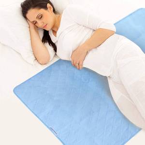 lot 12752 image: Bed Pads for Incontinence Washable Large (34  52), Reusable Pee Pads Waterproof Bed Underpads Chuck Pads with Non-Slip Back for Elderly, Kids, Women or Pets, Blue