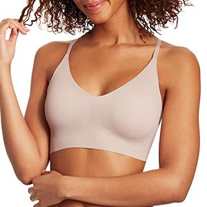 lot 12768 image: Maidenform womens Pure Comfort V-neck Pullover Lace Back Dm7679 Bra, Evening Blush, Medium US
