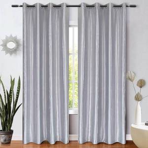 lot 12769 image: WUBODTI Silver Metallic Curtains for Bedroom 108 inch Length 2 Panels Set, Extra Long Light Grey Semi Blackout Shiny Satin Grommet Curtain Room Darkening Window Drapes for LivingDining Room