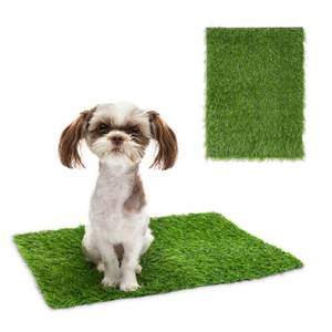 lot 12816 image: 2 Pack Artificial Turf for Dogs and Puppy Potty Training with Drain Holes, Faux Grass Mat for Crafts, Indoor and Outdoor Decor, Green Turf Rug for Doormat, Under Bench Shoe Storage (15 x 20 Inches)