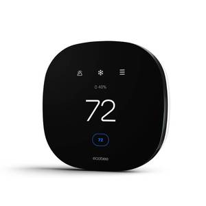 lot 12818 image: ecobee3 Lite Smart Thermostat - Programmable Wifi Thermostat - Works with Siri, Alexa, Google Assistant - Energy Star Certified - DIY Install, Black - Retail $148.28