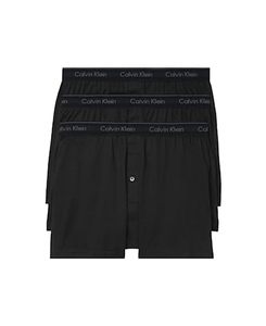lot 12820 image: Calvin Klein Mens Cotton Classics 3-Pack Knit Boxer, 3 Black, L