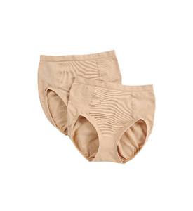 lot 12831 image: Bali womens Seamless Ultra Firm Control Fajas 2-pack Dfx245 shapewear briefs, NudeNude, XX-Large US