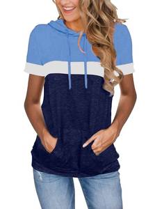 lot 12837 image: Lylinan Womens Tops Summer Clothes 2024 Hoodies for Women Dresses Shirts Casual Short Sleeve Clothes Fashion Blouses Trendy Tunics Camisas de Mujer Sky Blue XX-Large