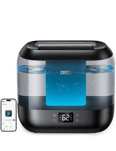 lot 12858 image: Dreo 4L Smart Humidifiers for Bedroom, Quiet Supersized Cool Mist Ultrasonic Humidifier with Diffuser and Nightlight, 32 Hour Long Runtime for Home, Indoor, Nursery, Plant(Black)